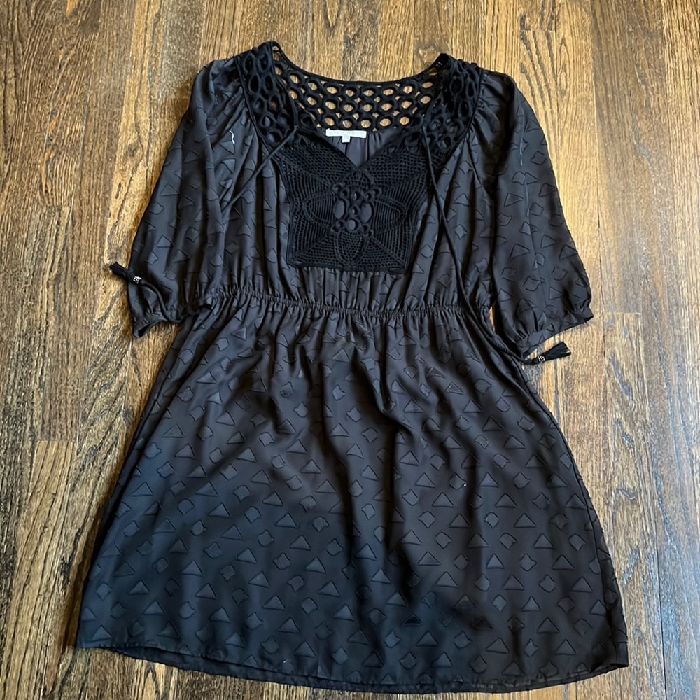 Black lace summer dress